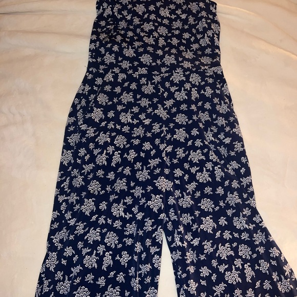 Michael Kors Navy and White Floral Jumpsuit - Picture 1 of 1